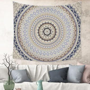 Wandbehang Mandala Beige & Blau