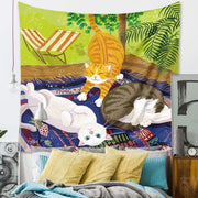 Wandbehang Dreifache Katze
