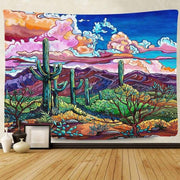 Kaktus Zeichnung Wandbehang