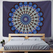 Wandbehang Blauer Pfau Mandala