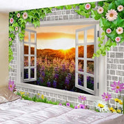 Wandbehang Fenster & Landschaft