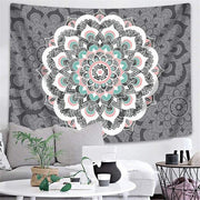 Grau & Weiß Mandala Wandbehang