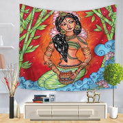 Wandbehang Indische Frau