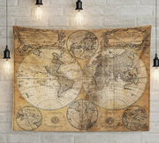 Wandbehang Retro Weltkarte